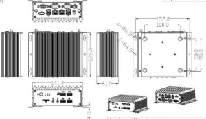 Российский промышленный встраиваемый компьютер FRONT Compact 510.113, на базе процессора Intel Core i5-6200U/ RAM 4 Гб SO-DIMM DDR4 / mSATA SSD 128 Гб