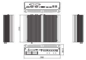 Российский промышленный встраиваемый компьютер FRONT Compact 516.102, на базе процессора Intel Core i5-8500T / RAM 4 Гб DDR4 / SSD 128 Гб / LAN 6 x 10