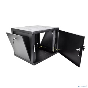 ЦМО Шкаф телекоммуникационный настенный разборный 9U (600 x 650) съемные стенки, дверь металл, цвет черный (ШРН-М-9.650.1-9005)