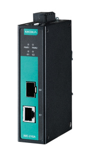 Промышленный медиаконвертер Gigabit Ethernet 10/100/1000BaseTX в 100/1000BaseSFP в металлическом корпусе с расширенным диапазоном температур