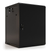 Шкаф Hyperline WRline WR-TW-1245-SR-RAL9004 настенный 19-дюймовый (19"), 12U, 650x600х450мм, цельнометаллическая дверь с замком, цвет черный (RAL9004)