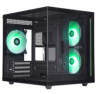 Корпус MINITOWER NovaCube Micro-ATX Mini-ITX W/O PSU 3x12cm ARGB Fan 2хUSB1.1+3.0 3.5jack черный c окном DEFENDER