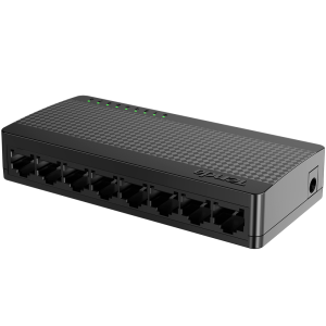 Коммутатор Tenda SG108 Мини-коммутатор неуправляемый, 8 портов 8x1 Гбит/с, настольный, пластиковый корпус
