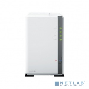 Synology DS223j Сетевое хранилище 2x2.5"/3.5" SATA, Realtek RTD1619B -1.7GHz, 1 GB DDR4, 1x1 Гбит/с, 2xUSB