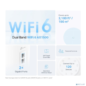 TP-Link Deco X10(2-pack) AX1500 Домашняя Mesh Wi-Fi система