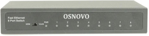 Коммутатор Fast Ethernet OSNOVO SW-10800 Неуправляемый коммутатор Fast Ethernet на 8 RJ45 портов. Порты: 8 x FE (10/100Base-TX). Изоляция портов (VLAN Коммутатор Fast Ethernet OSNOVO SW-10800 Неуправляемый коммутатор Fast Ethernet на 8 RJ45 портов. Порты: 8 x FE (10/100Base-TX). Изоляция портов (VLAN