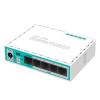 Маршрутизатор MikroTik hEX lite with 850MHz CPU, 64MB RAM, 5 LAN ports, RouterOS L4, plastic case, PSU