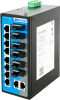 Управляемый промышленный Fast Ethernet коммутатор 2 уровня, 12 x 100M RJ45, 4 x 100M оптика, питание 100~240VAC/110~300VDC, монтаж на DIN-рейку