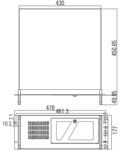 Промышленный компьютерный корпус AX61410TB-RC-NP, 4U, Full-size SHB/SBC , 14 слотов, 3 x 5.25” HDD, 1 x 3.5” HDD, 1 x 3.5'' HDD (внутренний), 2 x USB,