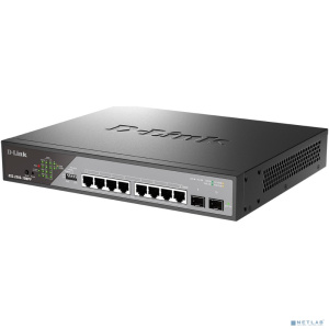 D-Link DSS-200G-10MPP/A1A Настраиваемый L2 коммутатор с 8 портами 10/100/1000Base-T и 2 портами 1000Base-X SFP (8 портов PoE 802.3af/at/bt, PoE-бюджет