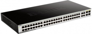 Коммутатор D-LINK DGS-1052/A 48x1Гбит/с 4xКомбо(1000BASE-T/SFP) неуправляемый