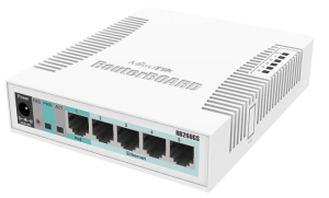 Коммутатор MikroTik RB260GS with 5 Gigabit ports and SFP cage, SwOS, plastic case, PSU Коммутатор MikroTik RB260GS with 5 Gigabit ports and SFP cage, SwOS, plastic case, PSU