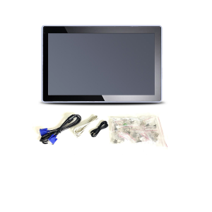 Промышленный монитор Axiomtek P624-C-DC, дисплей 23.8" FHD (450 Нит) с проекционно-ёмкостным экраном. IP65 (передняя панель), Видеоинтерфейсы VGA, HD