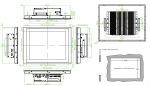 Модульный безвентиляторный компьютер CV-117R/P2002E-i5, дисплей 17" TFT SXGA 5:4, пятипроводной резистивный экран,процессор Intel 6th Gen. Core i5-630