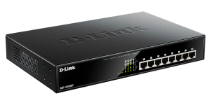 Коммутатор D-Link Неуправляемый PoE-коммутатор, 8x1000Base-T PoE, PoE-бюджет 125 Вт, корпус металл