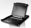КВМ консоль ATEN 19" 8-Port PS/2-USB VGA Single Rail LCD KVM Switch