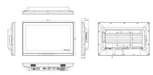 Медицинский безвентиляторный компьютер MPC153-834-FR-J, дисплей 15.6'' WXGA TFT, резистивный сенсорный экран, процессор Intel Celeron J1900 до 2.42 ГГ