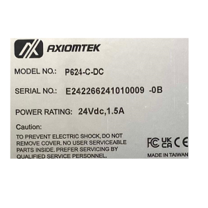 Промышленный монитор Axiomtek P624-C-DC, дисплей 23.8" FHD (450 Нит) с проекционно-ёмкостным экраном. IP65 (передняя панель), Видеоинтерфейсы VGA, HD