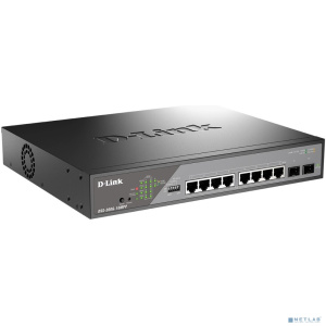 D-Link DSS-200G-10MPP/A1A Настраиваемый L2 коммутатор с 8 портами 10/100/1000Base-T и 2 портами 1000Base-X SFP (8 портов PoE 802.3af/at/bt, PoE-бюджет