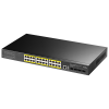 Коммутатор CUDY 24-Port Layer 3 Managed Gigabit PoE+ Switch with 4 10G SFP Slots 400W Layer 3 Managed 24 Ports 10/100/1000M PoE Switch, 24 Gigabit E