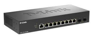 Коммутатор Управляемый L2 коммутатор, 8x1000Base-T, 2x10GBase-X SFP+, защита от статического электричества до 6 кВ, CLI, консольный порт RJ-45, RPS, п
