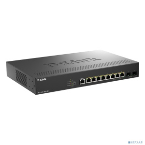 D-Link DGS-1210-10XP/ME/C1A Управляемый L2 коммутатор с 8 портами 10/100/1000Base-T и 2 портами 10GBase-X SFP+ (8 портов PoE 802.3af/at, PoE-бюджет 24