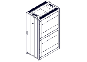 Монтажный шкаф Systeme Electric Монтажный шкаф, серия Uniprom, 42U-750/1200, боковые панели 4шт, черный