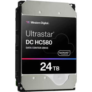 Жесткий диск серверный Western Digital 3.5" 24TB WD Ultrastar DC HC580 WUH722422ALE6L4 SATA 6Gb/s, 7200rpm, 512MB, 512e/4Kn
