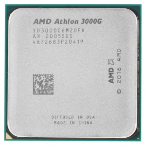 CPU AMD Athlon 3000G OEM (YD3000C6M2OFH) {3.5GHz, 5MB, 35W, AM4, with Radeon Vega 3 Graphics}