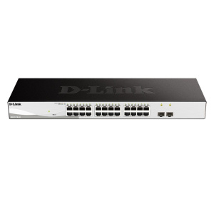 Коммутатор D-Link SMB D-Link DGS-1210-26/FL1A Управляемый L2 с 24 портами 10/100/1000Base-T и 2 портами 1000Base-X SFP