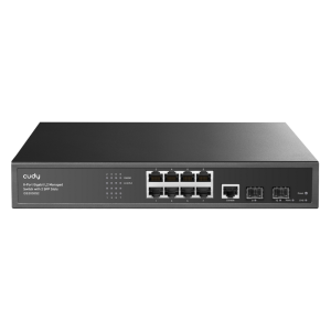 Коммутатор CUDY 8-Port Layer 2 Managed Gigabit Switch with 2 Gigabit SFP Slots 8-Port Layer 2 Managed 10/100/1000M Switch, 8 Gigabit Ethernet ports +