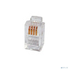 Hyperline PLUG-4P4C-P-C2-100 Телефонный разъем RJ-11(4P4C) (3 µ"/­ 3 микродюйма) для телефонной трубки (100 шт)