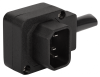 Вилка Вилка IEC 60320 C14, 10A, 250V, угловая, разборная, черная