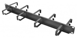 Кабельный органайзер Горизонтальный ЦМО ГКО-1-9-9005 двухсторонний кольца 1U шир.:19" глуб.:145.2мм