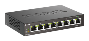 коммутатор D-Link Неуправляемый PoE-коммутатор, 8x1000Base-T (4x1000Base-T PoE), PoE-бюджет 80 Вт, корпус металл