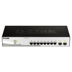 Коммутатор D-Link SMB D-Link DGS-1210-10/FL1A Управляемый L2 с 8 портами 10/100/1000Base-T и 2 портами 1000Base-X SFP