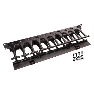 Органайзер Кабельный органайзер 19" c пластиковыми пальцами глубиной 106 мм и крышкой, 1U Органайзер Кабельный органайзер 19" c пластиковыми пальцами глубиной 106 мм и крышкой, 1U