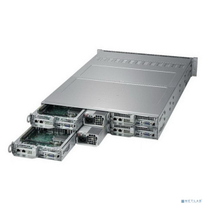 Supermicro SYS-6029TP-HTR Платформа системного блока 2U, 4 node: 2xLGA3647, 16xDDR4, 3x3.5» bays, SATA, SIOM, IPMI, 2x2200W