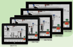 Промышленный монитор DM-F17A/R, дисплей 17" SXGA, 1280 х 1024, 350 кд/м2, резистивный сенсорный дисплей (USB), антибликовое покрытие, питание 9~36 В D