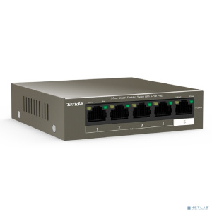 TENDA TEG1105P-4-63W Коммутатор настольный 5-Ports 10/100/1000 Base-T 4-Ports PoE(PoE бюджет 58W)