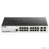 D-Link DGS-3000-20L/B1A Управляемый L2 коммутатор с 16 портами 10/100/1000Base-T и 4 портами 1000Base-X SFP