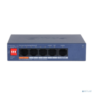 DAHUA DH-CS4005-4ET1GT-60 4-портовый гигабитный PoE коммутатор с функцией облачного управления, 4xRJ45 100Mb, 1xRJ45 1Gb uplink, суммарно 60Вт