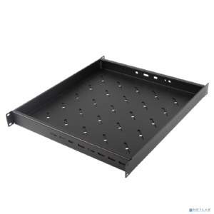 Hyperline TSD3H-1U-405/700-RAL9005 Полка c 19'' креплением, раздвижная, 1U, с регулируемой глубиной установки от 405 мм до 700 мм, нагрузка до 220 кг,