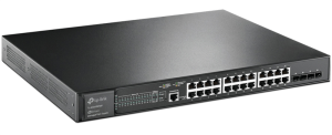 Коммутатор TP-Link TL-SG3428XMP, 24-портовый гигабитный управляемый PoE-коммутатор с 4 SFP+ портами 10 Гбит/с, 19", бюджет PoE - 384 Вт Коммутатор TP-Link TL-SG3428XMP, 24-портовый гигабитный управляемый PoE-коммутатор с 4 SFP+ портами 10 Гбит/с, 19", бюджет PoE - 384 Вт