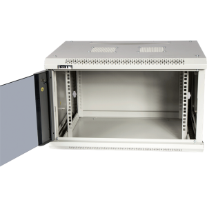Шкаф Шкаф настенный серии Pro, 6U 600x450, стеклянная дверь
