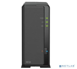 Synology DS124 Сетевое хранилище 1x 2.5" / 3.5", горячая замена, RAID modes: keine, 1x GB-LAN, Веб-сервер, 2x USB3.0, процессор: Quad Core 1.40 GHz, 1
