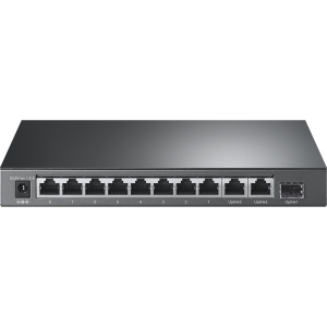 Коммутатор TP-Link TL-SL1311P, Настольный , 8 портов 10/100 Мбит/с с поддержкой PoE+, 2 гигабитных порта без поддержки PoE, 1 порт SFP, 802.3af/at, бюд