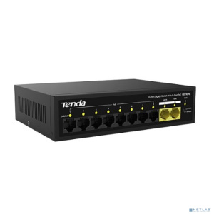 TENDA SG110PC Коммутатор настольный 10-Ports 10/100/1000 Base-TX 8-Ports PoE(PoE бюджет 100W)