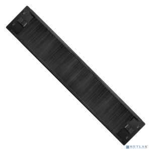 Exegate EX292877RUS Exegate EX292877RUS Кабельный органайзер c щеточным вводом ExeGate BP19-2UM-TL (19" 2U, металлический, быстросъемный, цвет черный,