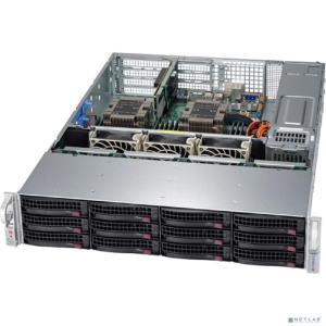Supermicro SYS-6029P-WTRT 2U, 2xLGA3647, 12xDDR4, up to 12x3.5 (8xSAS/SATA + 4SAS/SATA/NVMe), 1xM.2 PCIE, 2x10GbE, 2x1200W, 826BAC4-R1K23WB X11DDW-NT
